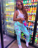 EVE Casual Printed Straight Long Pants KSN-8027