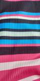 EVE Colorful Striped Long Sleeve Slim Midi Dress DMF-8091