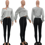 EVE Casual Long Sleeve Two Piece Pants Set XYKF-9233