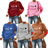 EVE Fashion Casual Long Sleeve Pullover Print Sweatshirt LUO-3110