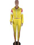 EVE Casual Patchwork Tracksuit Two Piece Sets LM-8127