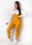 EVE Sexy Rib Long Sleeve Tight One Piece Jumpsuit SHA-6180