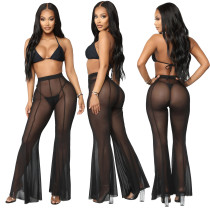 EVE Sexy Mesh See Through Flared Pants SMR-9761