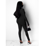 EVE Sexy Long Sleeve Zipper Tight Jumpsuits Without Mask SMR-9732