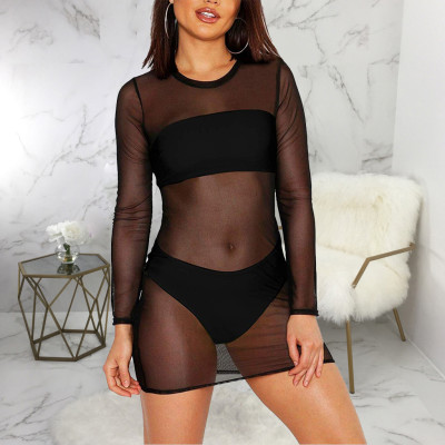 EVE Sexy Mesh See Through Club Dress Without Underwear SMR-9727