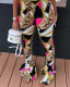 EVE Casual Printed Skinny Flared Pants LSD-9015