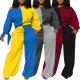 EVE Plus Size Contrast Color Patchwork 2 Piece Sets SMD-MH2046