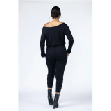 EVE Casual Solid Long Sleeve One Piece Jumpsuits AWF-5817