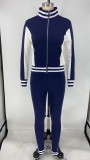 Casual Tracksuit Zipper Long Sleeve 2 Piece Sets XMY-9269