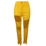 EVE Plus Size 4XL Denim Ripped Hole Jeans Pants LSL-6391