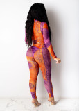 Sexy Dollar Print Bodysuit+Pants Two Piece Sets SHD-9501