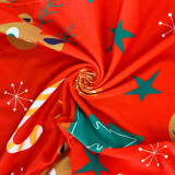 EVE Long Sleeve Button Christmas Print Romper OSIF-20885