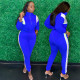 EVE Casual Patchwork Tracksuit Two Piece Sets YIM-153