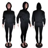 EVE Casual Solid Hoodies Two Piece Suits AWF-5818