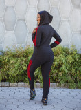 EVE Casual Sports Hooded Zipper Two Piece Suits MN-9278