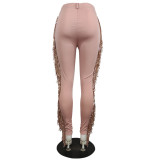 EVE Plus Size Slim Sexy Tassel Casual Pants QYF-5023