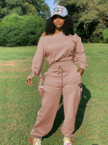 EVE Plus Size Solid Long Sleeve Hole Pants 2 Piece Suits MAE-2071