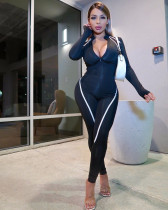 EVE Casual Sports Long Sleeve Tight Jumpsuits WZ-8345
