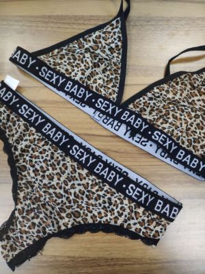 Sexy Leopard Underwear 2 Pieces Lingerie Sets YQ-W336