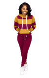 EVE Plus Size Casual Sports Hooded Sweatshirts And Pants Suit OMY-5172