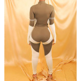 EVE Casual Patchwork Slim Fit Two Piece Pants Set ASL-6323