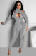 EVE Hollow Out Solid Color Sexy Jumpsuit XSF-6027