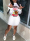 EVE Casual Basketball Print Long Sleeve Mini Dress CHY-1309