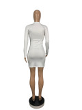 EVE Casual Basketball Print Long Sleeve Mini Dress CHY-1309