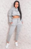 EVE Casual Tracksuit Hoodie Two Piece Pants Set XMY-9289