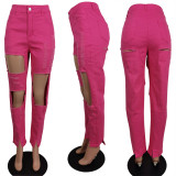 EVE Plus Size 4XL Denim Ripped Hole Jeans Pants LSL-6391