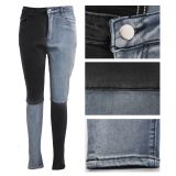 EVE Plus Size Denim Patchwork Stretch Skinny Jeans HSF-2401