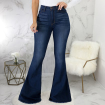 EVE Plus Size Denim High Waist Stretch Flared Jeans HSF-2402