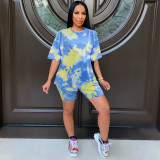 EVE Tie Dye Print Casual Two Piece Shorts Set LSD-8862