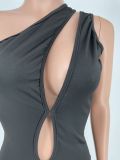 EVE Sexy One Shoulder Hollow Out Jumpsuits CYAO-8075