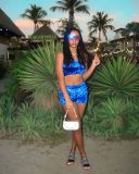 EVE Sexy Velvet Tube Top And Shorts Two Piece Suits LSL-6414