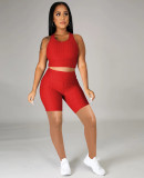 EVE Solid Tank Top And Shorts Two Piece Suits MA-402