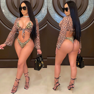 Sexy Leopard Bikinis 3 Piece Sets CHY-1321