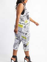 EVE Plus Size Fashion Casual Printed Tank Top Jumpsuit CQ-102
