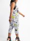 EVE Plus Size Fashion Casual Printed Tank Top Jumpsuit CQ-102