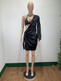 EVE Sexy Irregular Club Dress With Bra Top DAI-8336