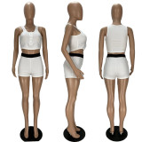 EVE Sexy Vest Top And Shorts Tight 2 Piece Sets XYF-9093