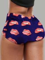 EVE Lip Print Casual Shorts CYAO-8088