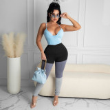 EVE Contrast Color Spaghetti Strap Sexy Jumpsuit BGN-155