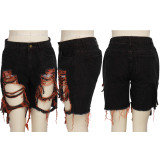 EVE Denim Hole No Stretch Skinny Jeans Shorts HSF-2296-1