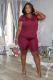 EVE Fashion Solid Color Plus Size 5XL Casual Two Piece Sets WAF-7161