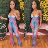 EVE Fashion Sexy Mesh Print Bodysuit And Pants Two Piece Sets ORY-5187