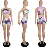 EVE Paisley Print Tank Top And Shorts 2 Piece Sets MIL-211