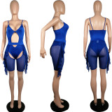 EVE Sexy Solid Ruffled Swimsuit 2pcs Beachwear MIL-210