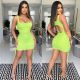 EVE Fashion Sexy Solid Color Ruched Sleeveless Mini Dress XSF-6039
