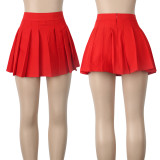 EVE Sexy Solid Color Pleated Mini Skirt SFY-006
